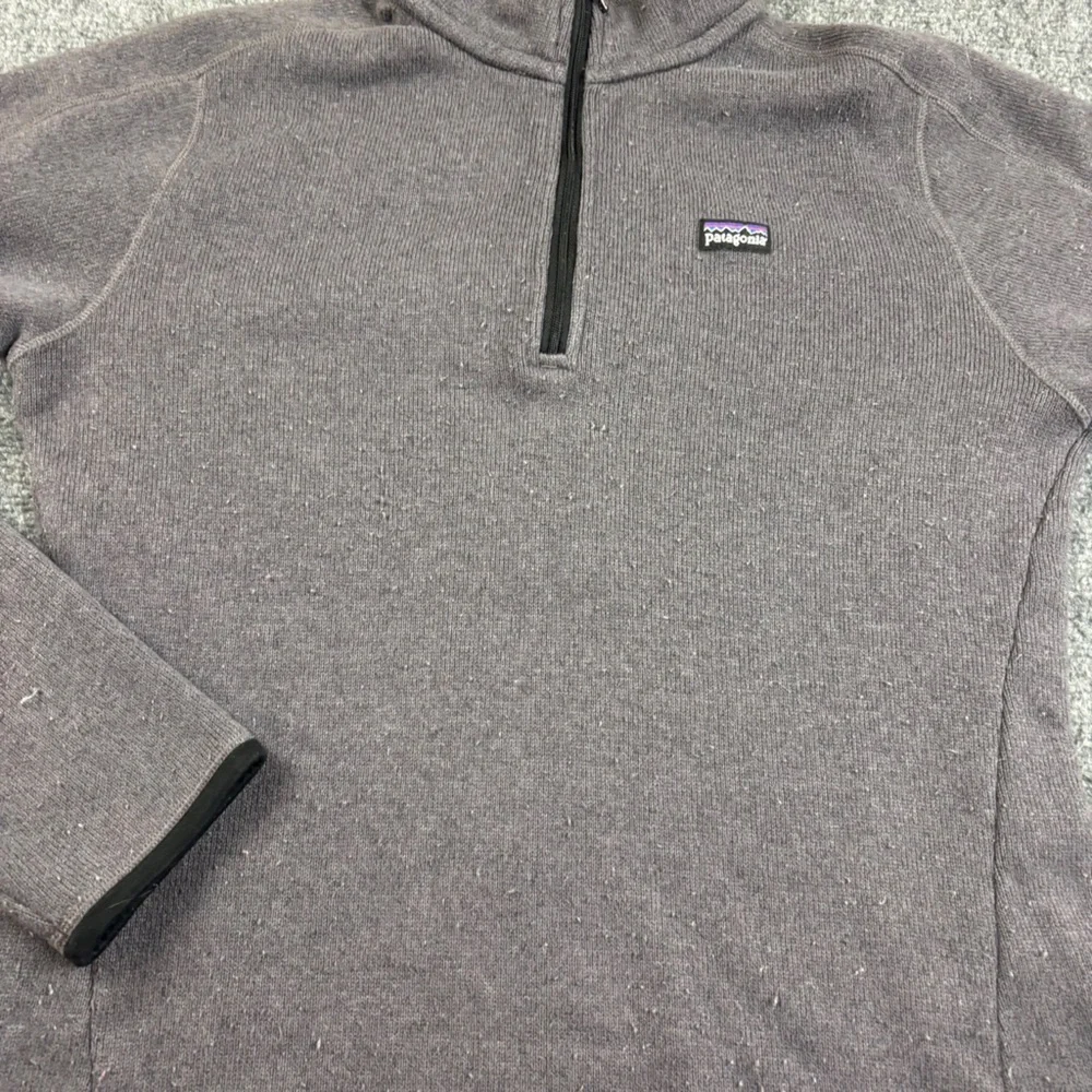PATAGONIA Women’s Grey/Black Better Sweater 1/4 Zip Fleece Pullover size: Large - Picture 3 of 9